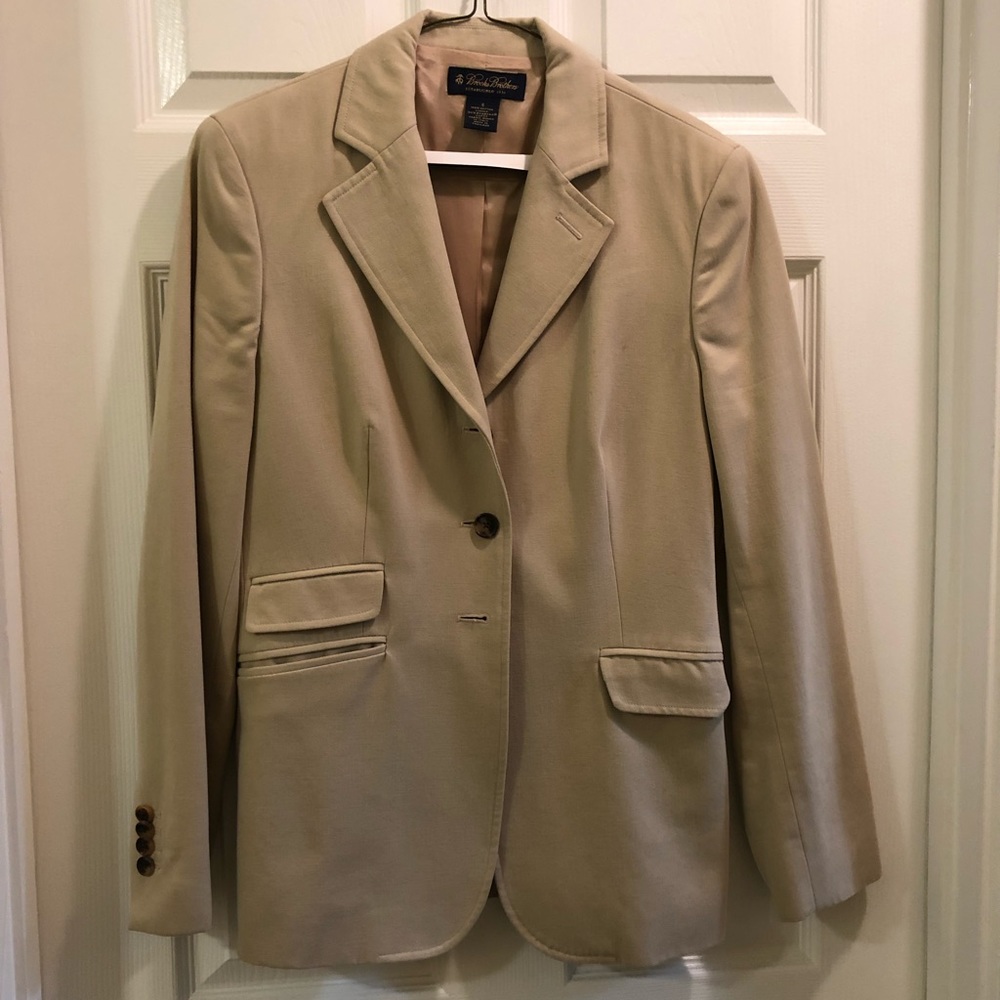 Brooks brothers solid cream blazer